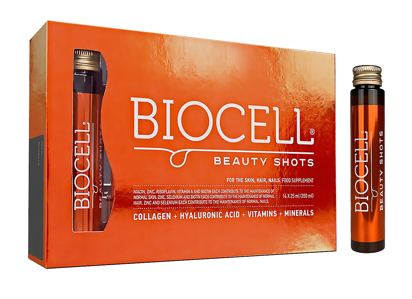 Biocell Beauty Shot, suplement diety, 14 ampułek po 25 ml 