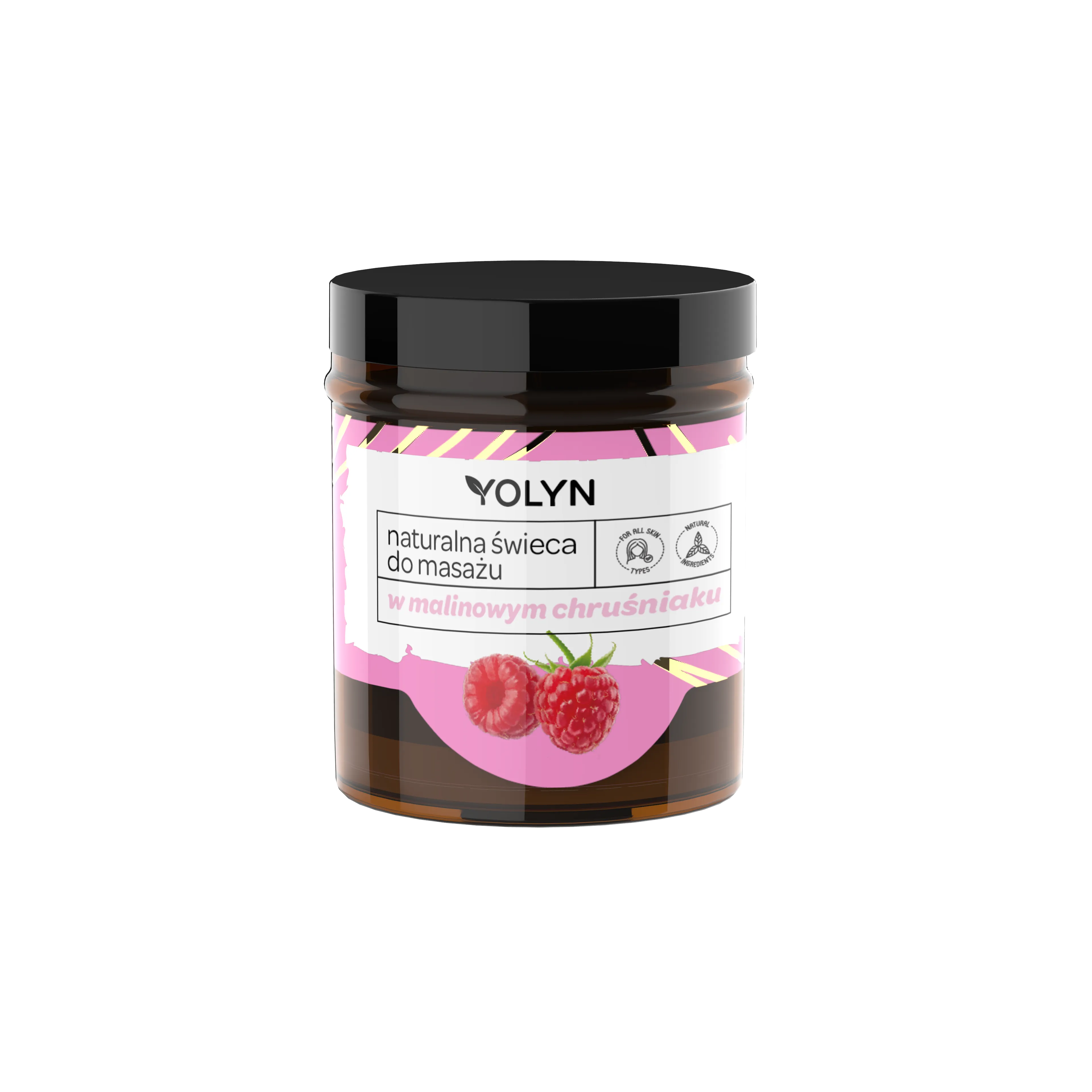 Yolyn naturalna świeca do masażu, w malinowym chruśniaku, 120 ml