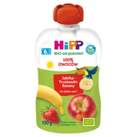 HiPP BIO od pokoleń mus jabłka-truskawki-banany, 100 g