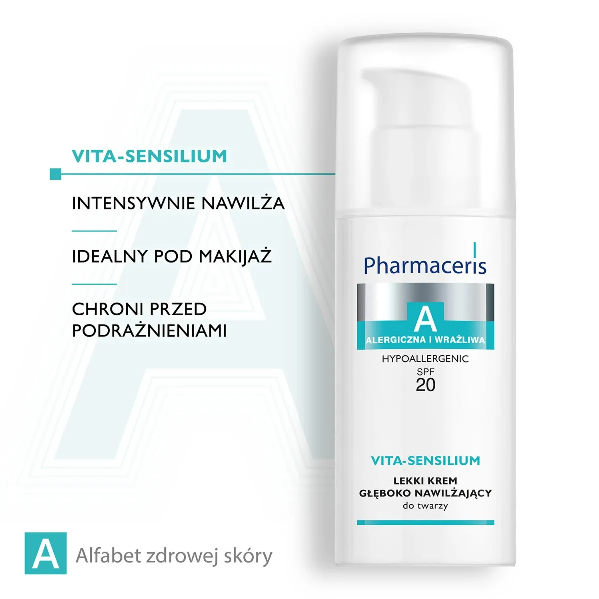 Pharmaceris A Vita-sensilium lekki krem głęboko nawilżający do twarzy, SPF 20 / 50 ml 