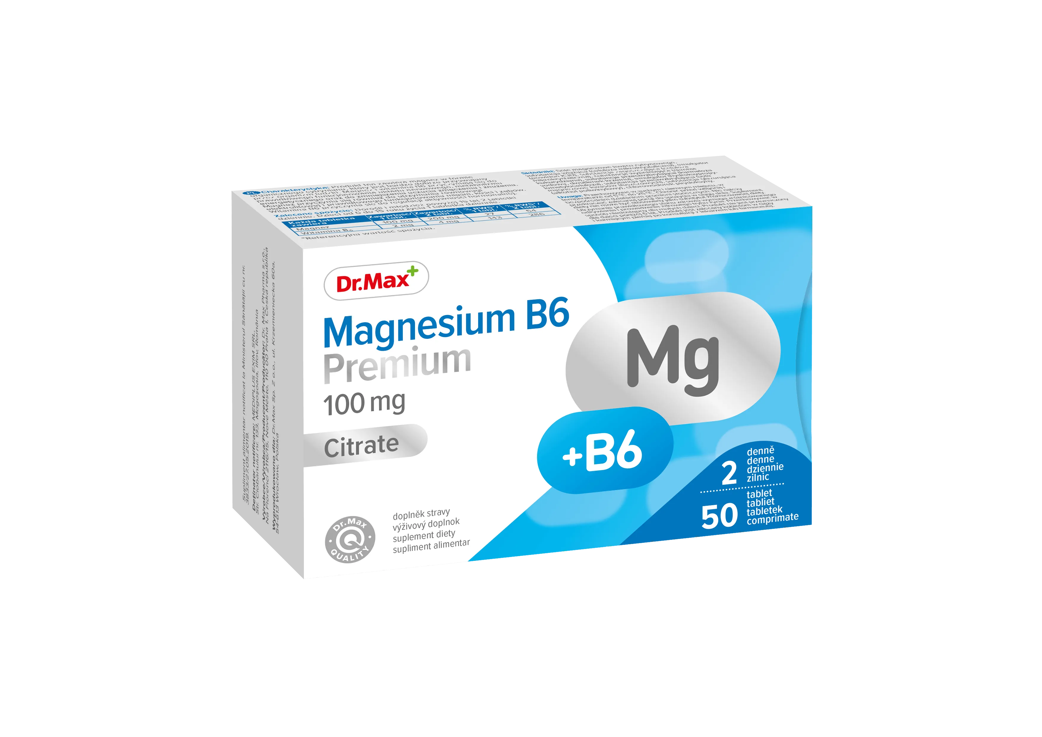 Magnesium B6 Premium Dr.Max, suplement diety, 50 tabletek
