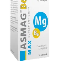 Asmag B6 Max, suplement diety, 50 tabletek