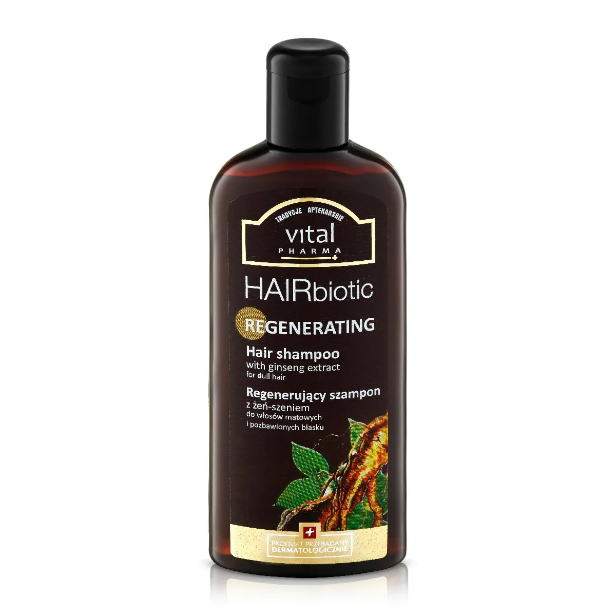 Vital Pharma Plus Hairbiotic regenerujący szampon do włosów z żeń-szeniem, 250 ml