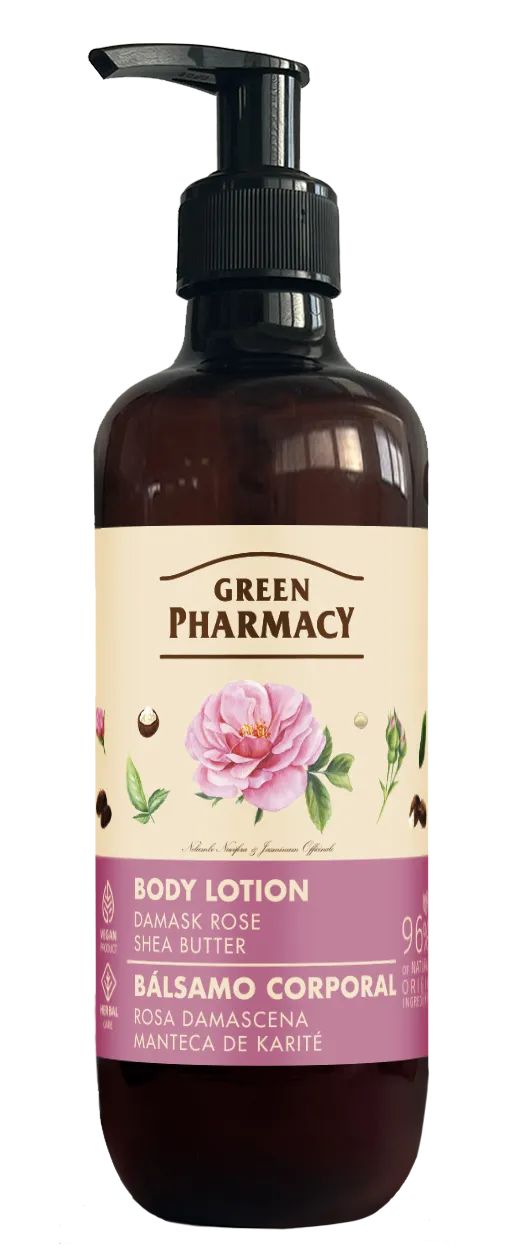 Green Pharmacy balsam do ciała Róża Damasceńska i Masło shea, 400 ml