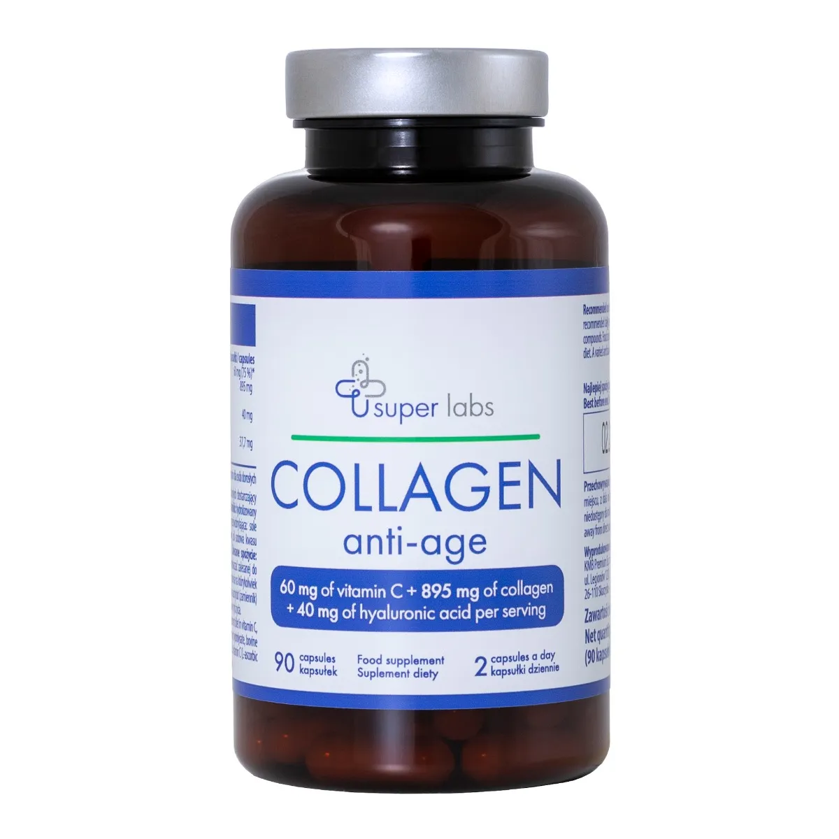 Super Labs Collagen anti-age, suplement diety, 90 kapsułek