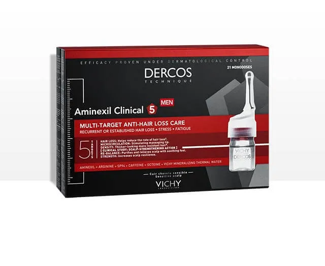 Vichy Aminexil, Dercos Clinical, kuracja dla mężczyzn, 21 x 6 ml