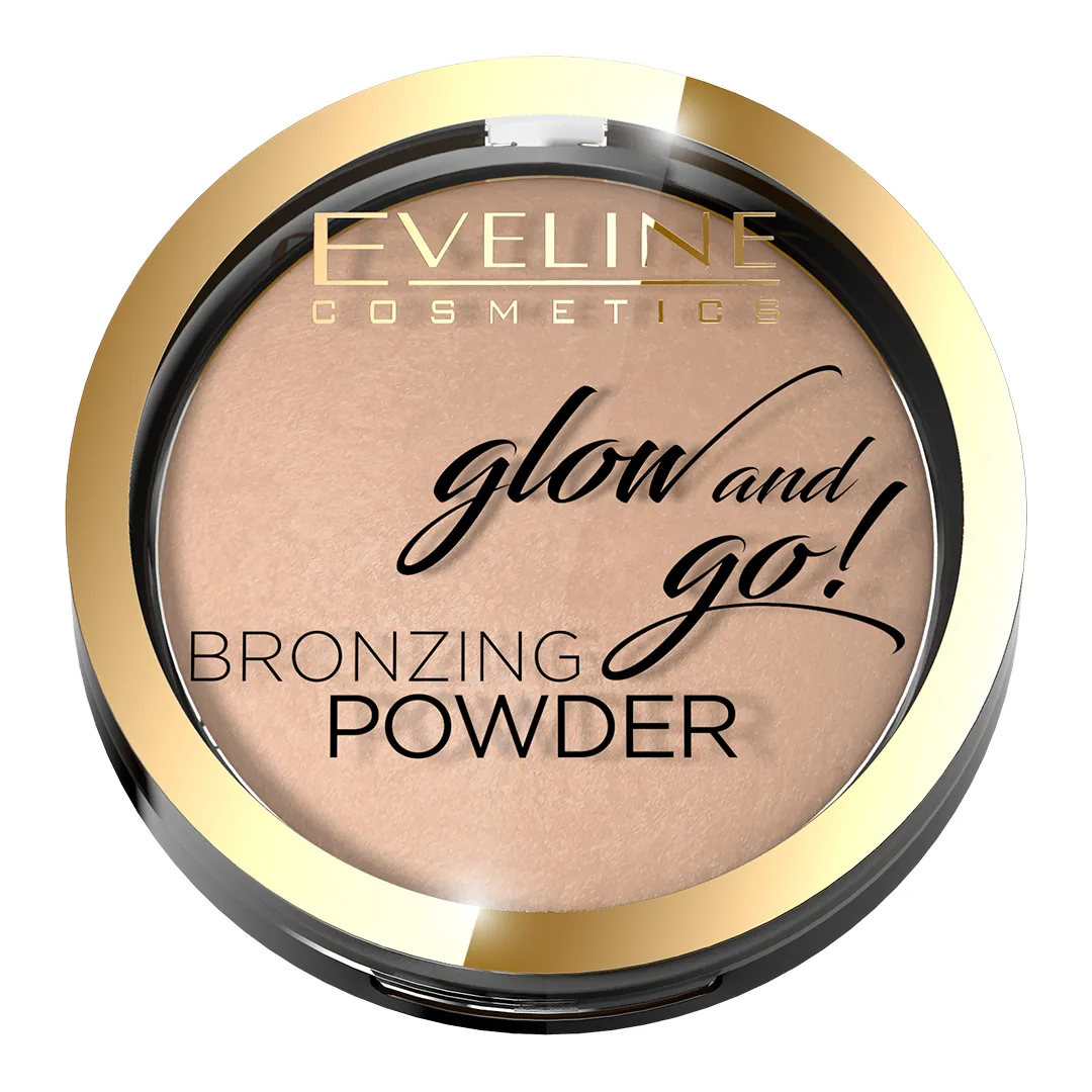 Eveline Cosmetics Glow and Go! wypiekany puder brązujący 01 Go Hawaii, 8,5 g