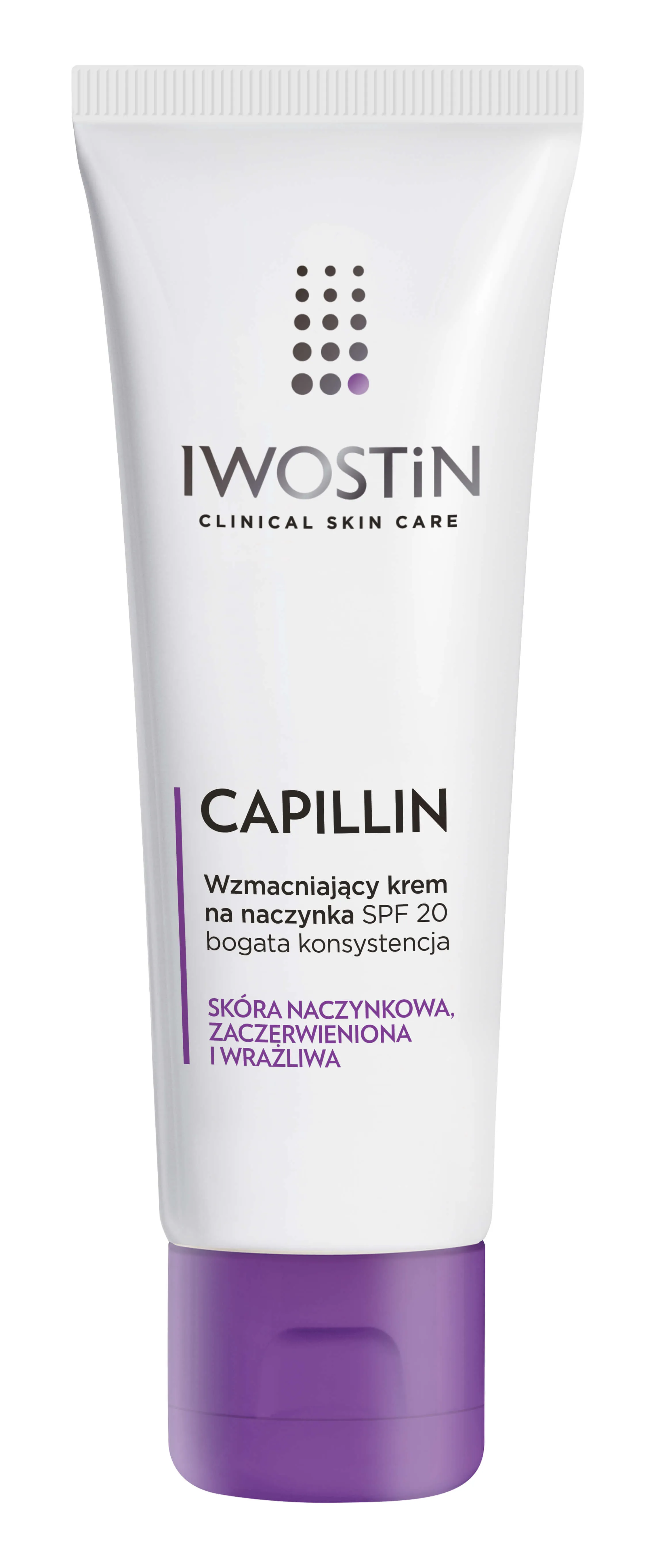 Iwostin Capillin, wzmacniający krem na naczynka SPF 20, bogata konsystencja, 40 ml