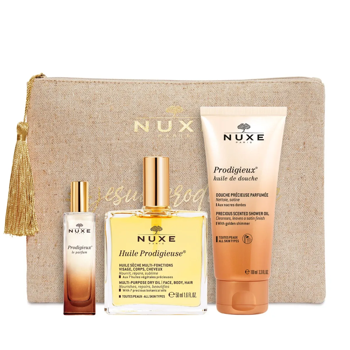 Nuxe Prodigieux zestaw kosmetyków z kosmetyczką, 1 szt.