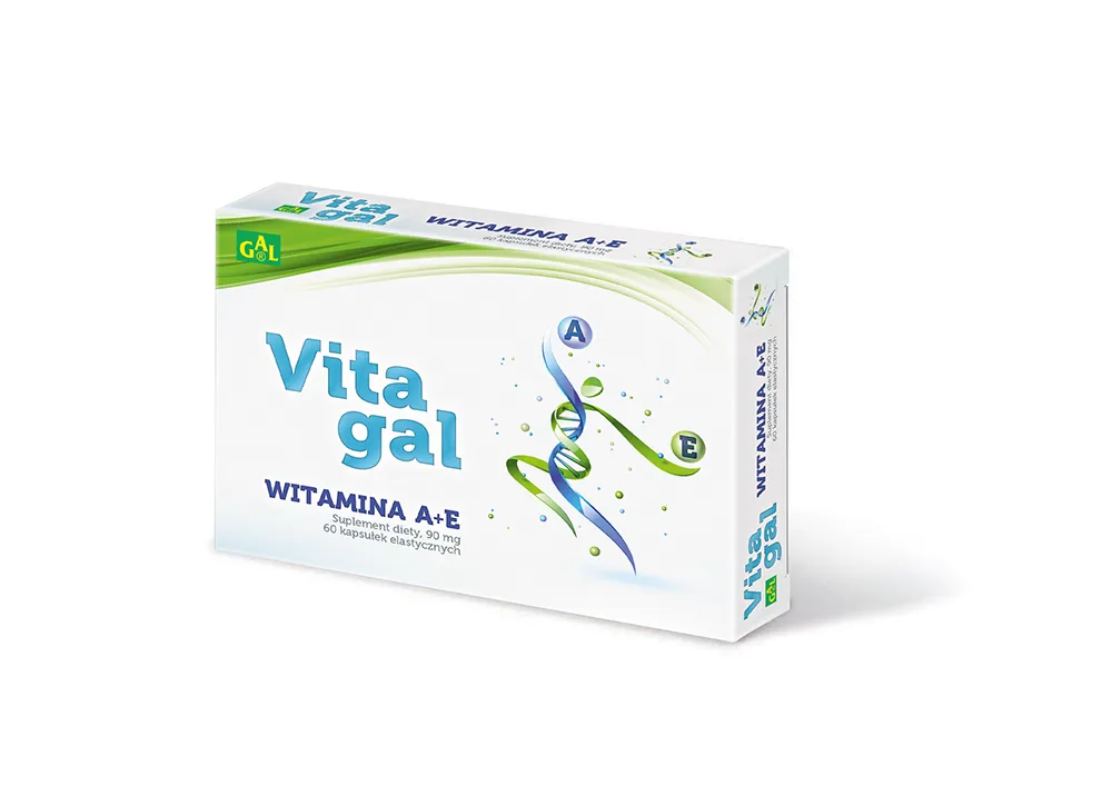 GAL, VitaGal, witamina A+E, suplement diety, 60 kapsułek elastycznych