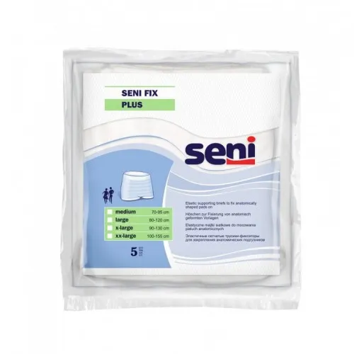 Seni Fix Plus, majtki siatkowe wielorazowe, medium 70-95 cm, 5 szt.