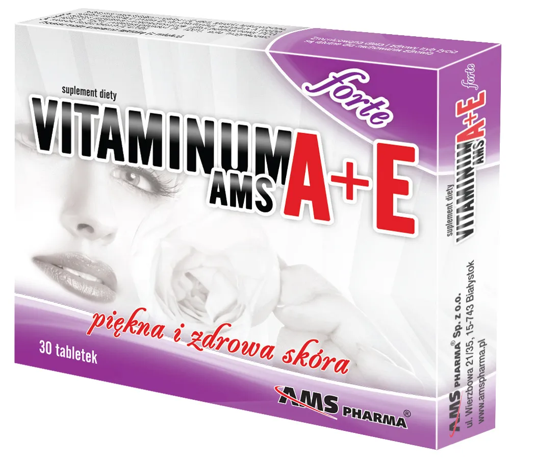 AMS Vitaminum A+E Forte, suplement diety, 30 tabletek
