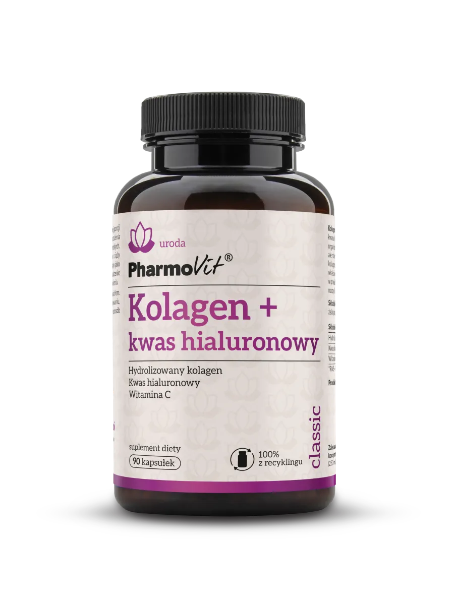 Pharmovit Classic Kolagen + kwas hialuronowy, suplement diety, 90 kapsułek