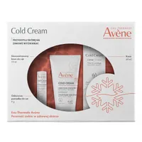 Zestaw Avène Cold-Cream Krem, Skoncentrowany krem do rąk i Odżywcza pomadka do ust, 40 ml + 40 ml + 15 ml