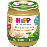 HiPP BIO Jabłka z bananami, kokosem i owsem, 160 g