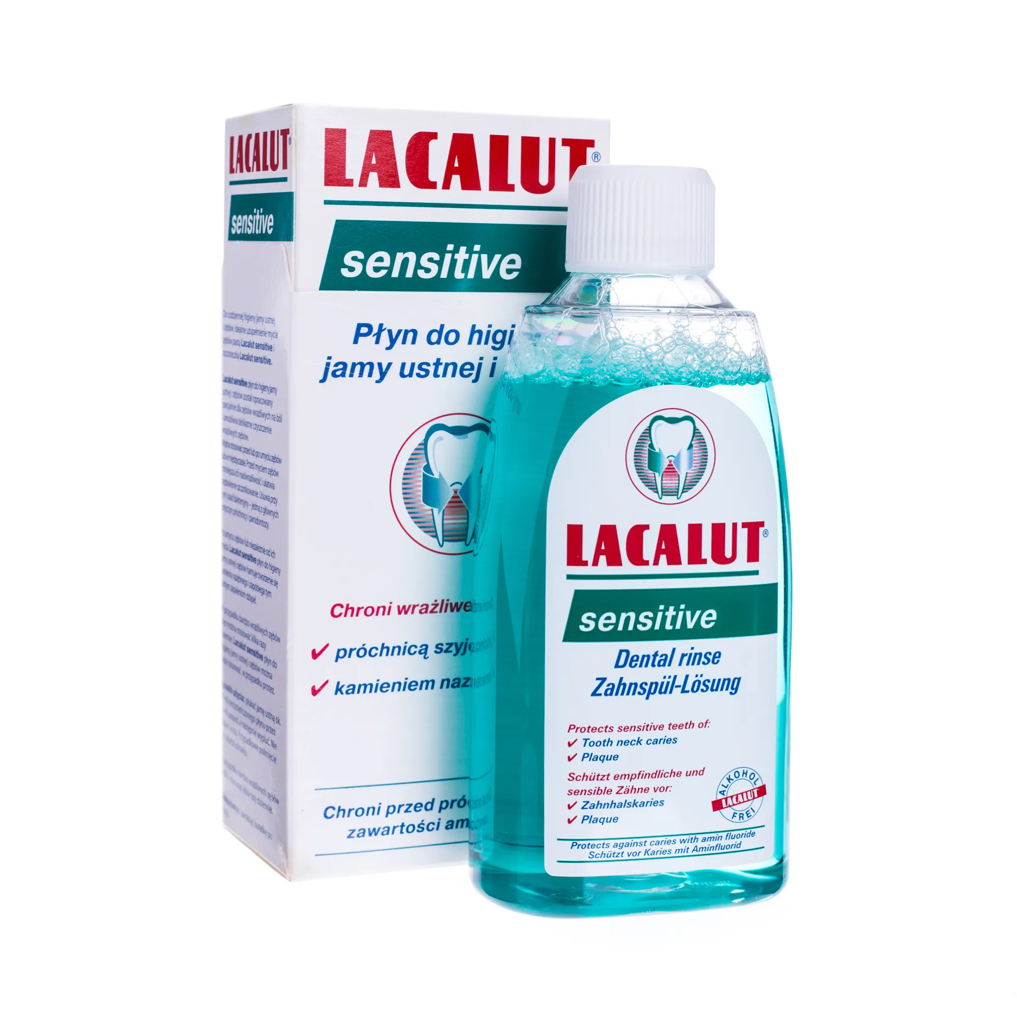 Lacalut Sensitive, płyn do higieny jamy ustnej i zębów, 300 ml