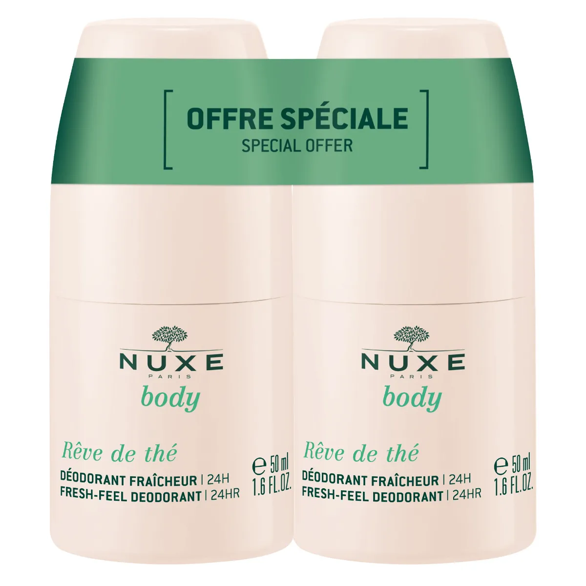 Nuxe Body Reve De The, dezodorant, 2x 50 ml