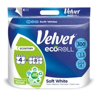 Velvet ecoRoll papier toaletowy delikatnie biały, 4 szt.