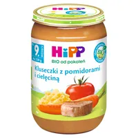 HiPP BIO od pokoleń obiadek kluseczki z pomidorami i cielęciną po 9. miesiącu, 220 g