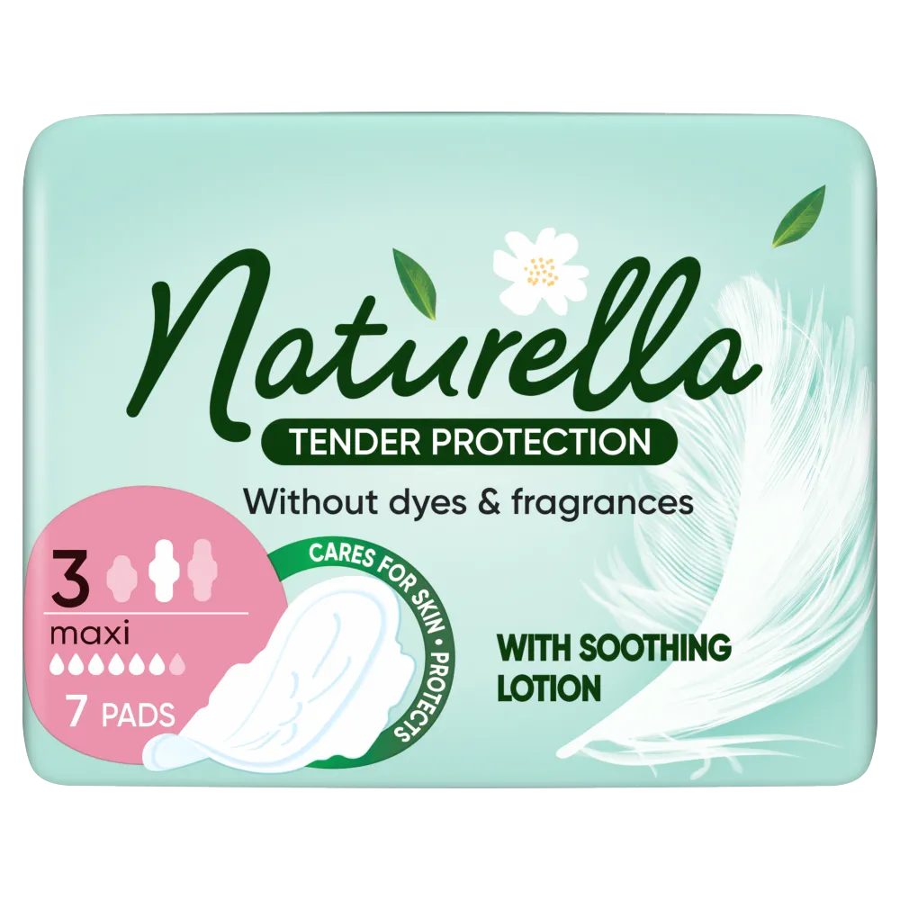 Naturella Tender Protection Maxi podpaski bez barwników i substancji zapachowych, 7 szt. 