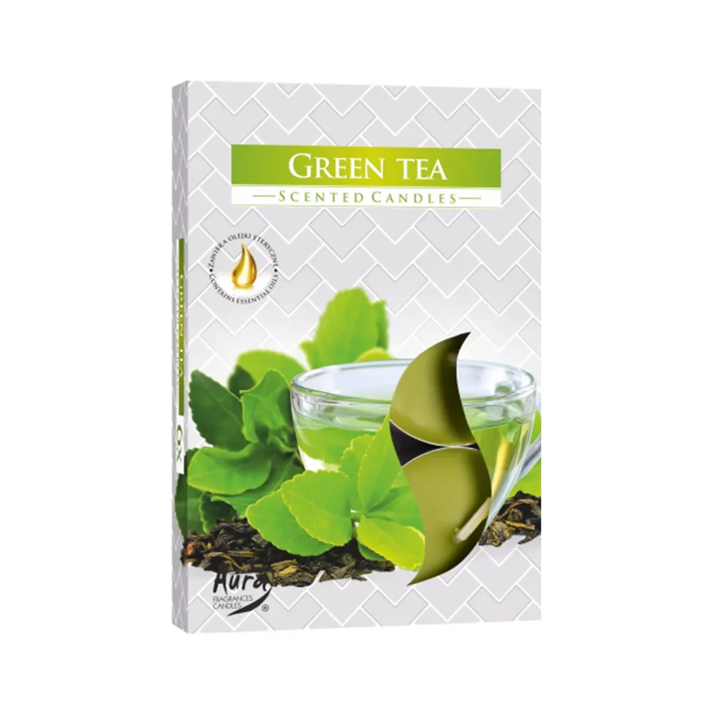 Aura Green Tea Podgrzewacze zapachowe Zielona herbata, 6 szt.