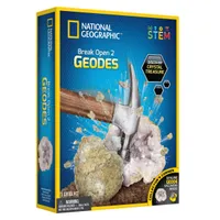 National Geographic 2 geody do rozłupania + podręcznik zabawka edukacyjna dla dzieci, 1 szt.