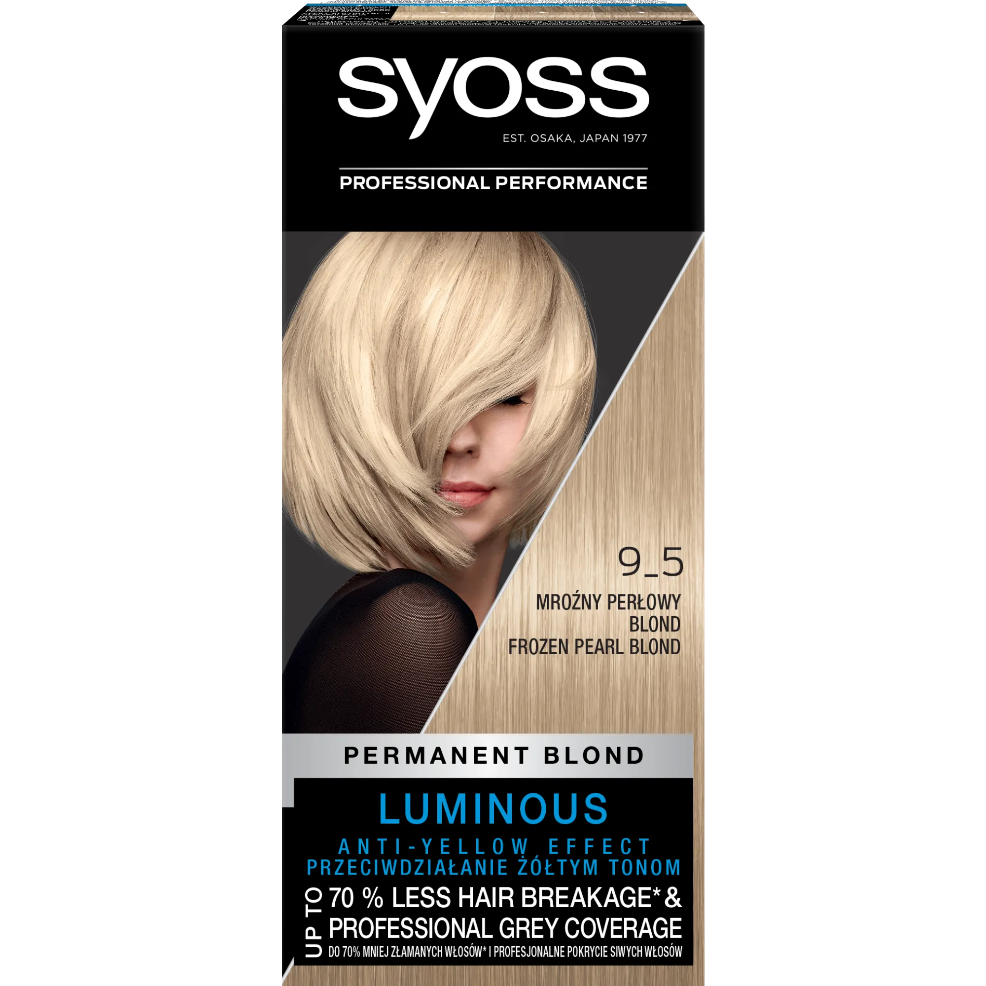 Syoss Permanent Blond trwała farba do włosów, 9_5 Mroźny Perłowy Blond, 1 szt.