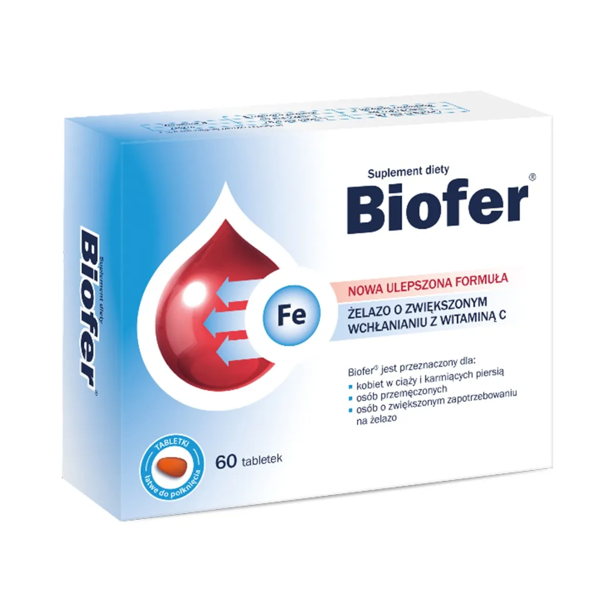 Biofer, suplement diety, 60 tabletek