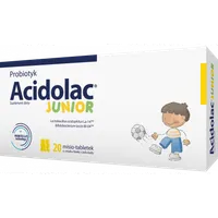 Acidolac Junior suplement diety, smak białej czekolady, 20 misio-tabletek