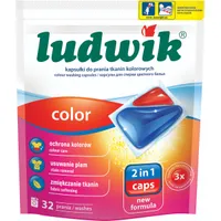 Ludwik Kapsułki do prania tkanin kolorowych Color 2 in 1, 32 szt.
