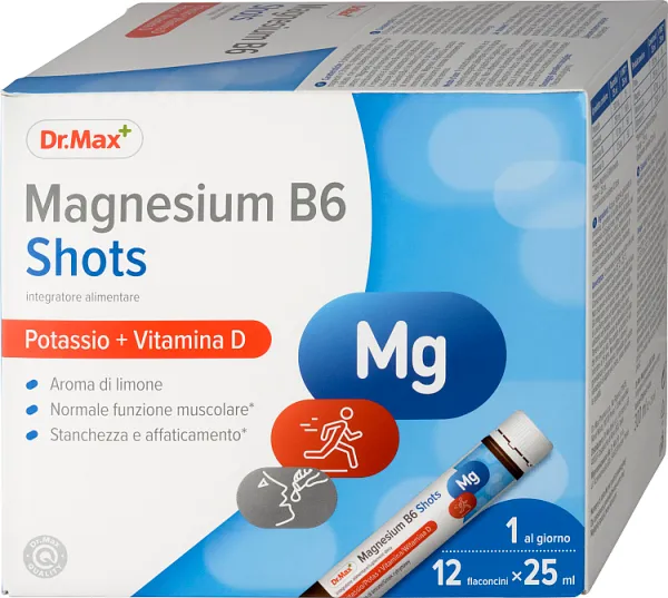 Magnesium B6 Shot Dr.Max, 12 fiolek x 25 ml 