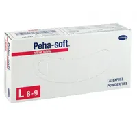Peha-Soft Nitrile, rękawiczki diagnostyczne nitrylowe bezpudrowe, białe, rozmiar L, 100 sztuk