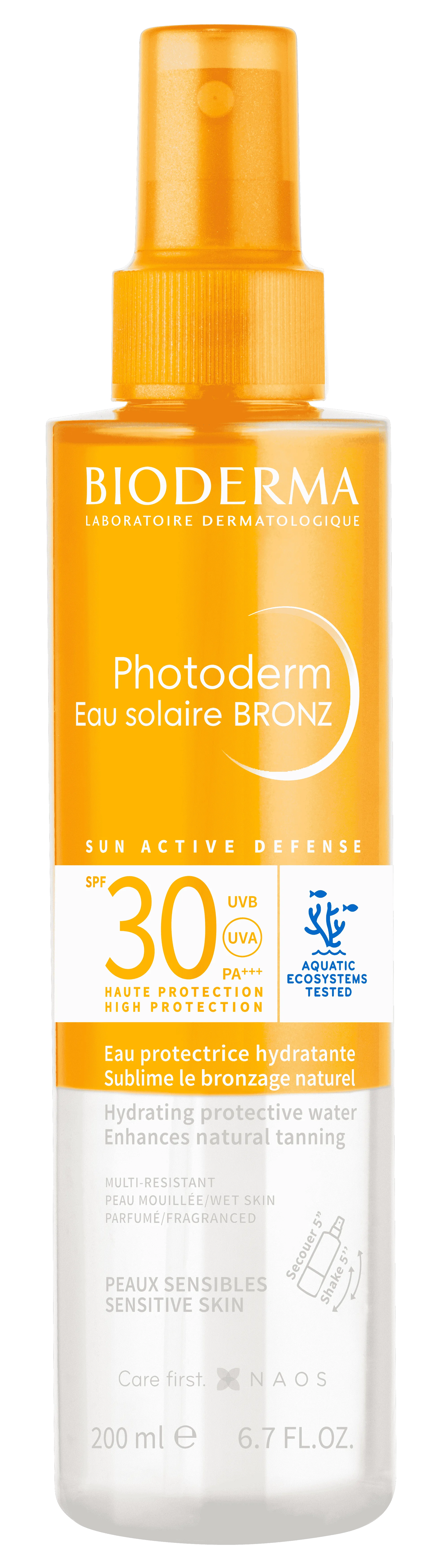 Bioderma Photoderm Solar Water Bronz spray do skóry wrażliwej SPF30, 200 ml