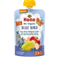 Holle BIO Organic Blue Bird mus gruszka, jabłko, jagody z owsem, 100 g