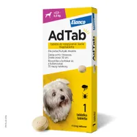 AdTab, 112 mg, tabletki do rozgryzania i żucia dla psów (>2,5–5,5 kg), 1 sztuka