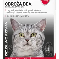 Bephar obroża BEA naturalna zapachowa odblaskowa przeciw pchłom kleszczom meszkom i komarom dla kociąt i dorosłych kotów, 1 szt.