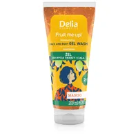 Delia Fruit me up! nawilżający żel do mycia twarzy i ciała Mango, 200 ml