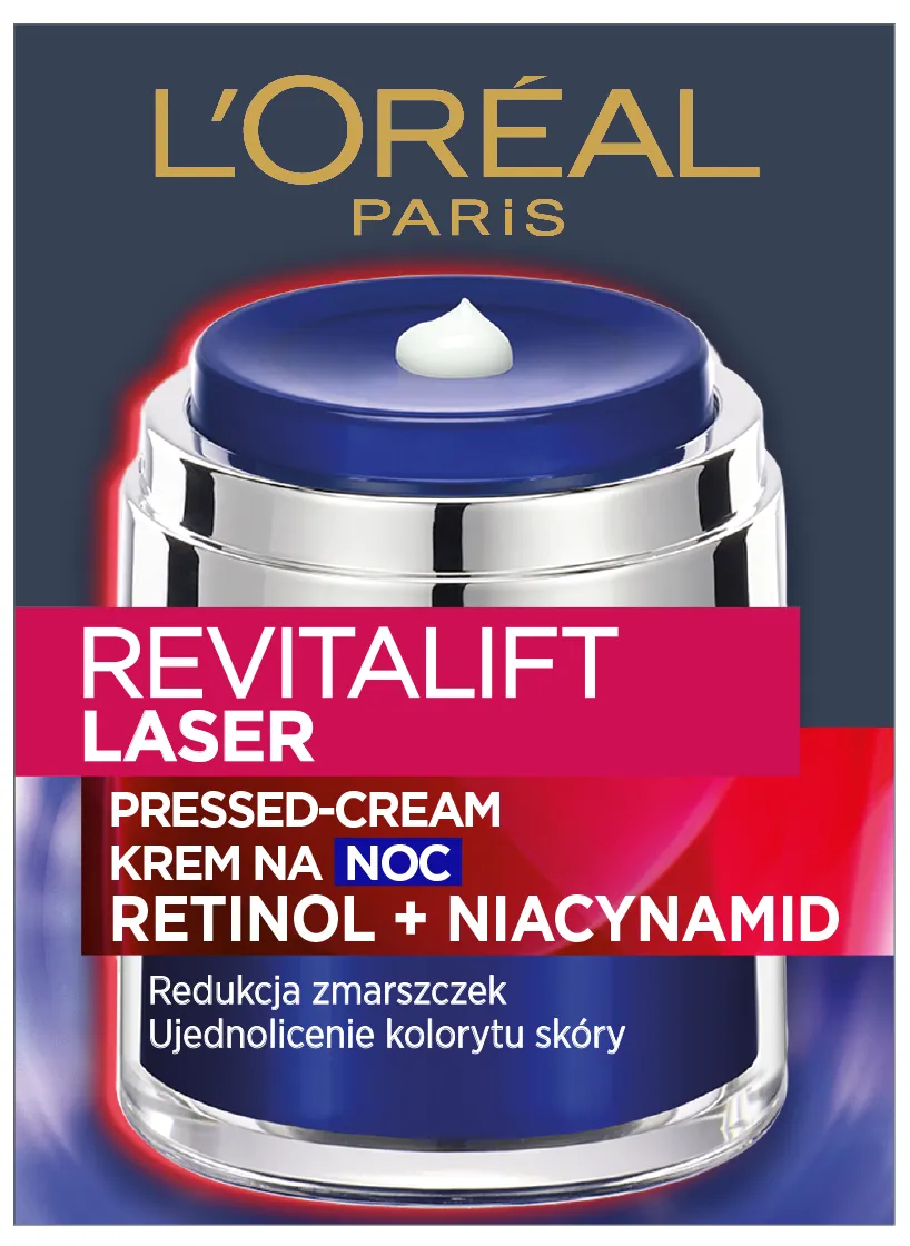 L'Oréal Paris Revitalift Laser Pressed Cream Krem na noc retinol i niacynamid, 50 ml