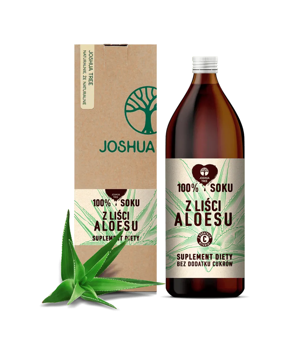 Joshua Tree sok z liści aloesu z dodatkiem witaminy C, suplement diety, 1000 ml