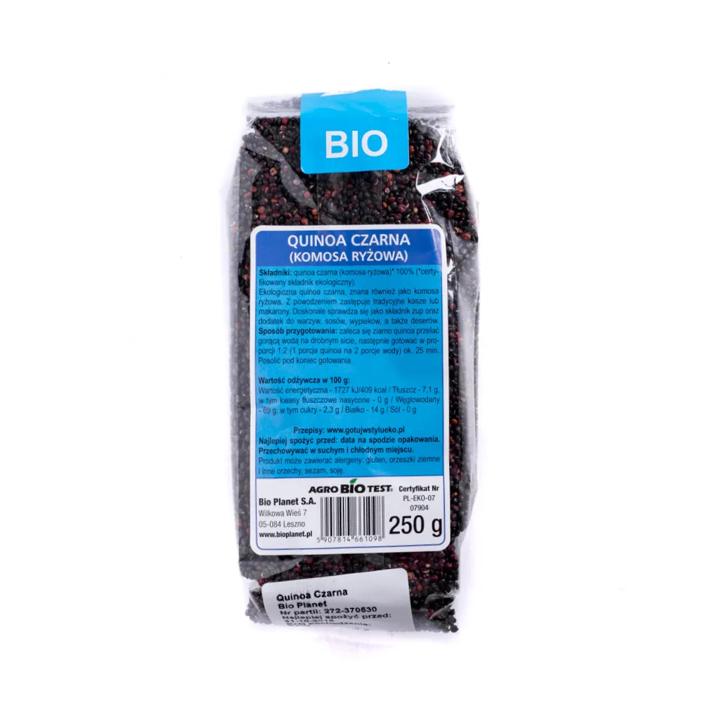 BIO PLANET Quinoa Czarna ( komosa ryżowa ) BIO, 250 g 