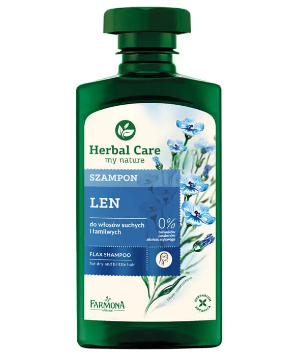 Herbal Care szampon do włosów suchych i łamliwych Len, 330 ml 