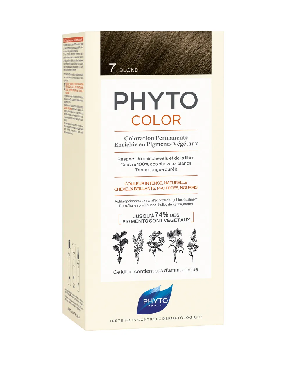 Phyto Color, farba do włosów, 7 blond, 1 opakowanie