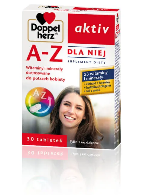 Doppelherz aktiv A-Z Dla Niej, suplement diety, 30 tabletek