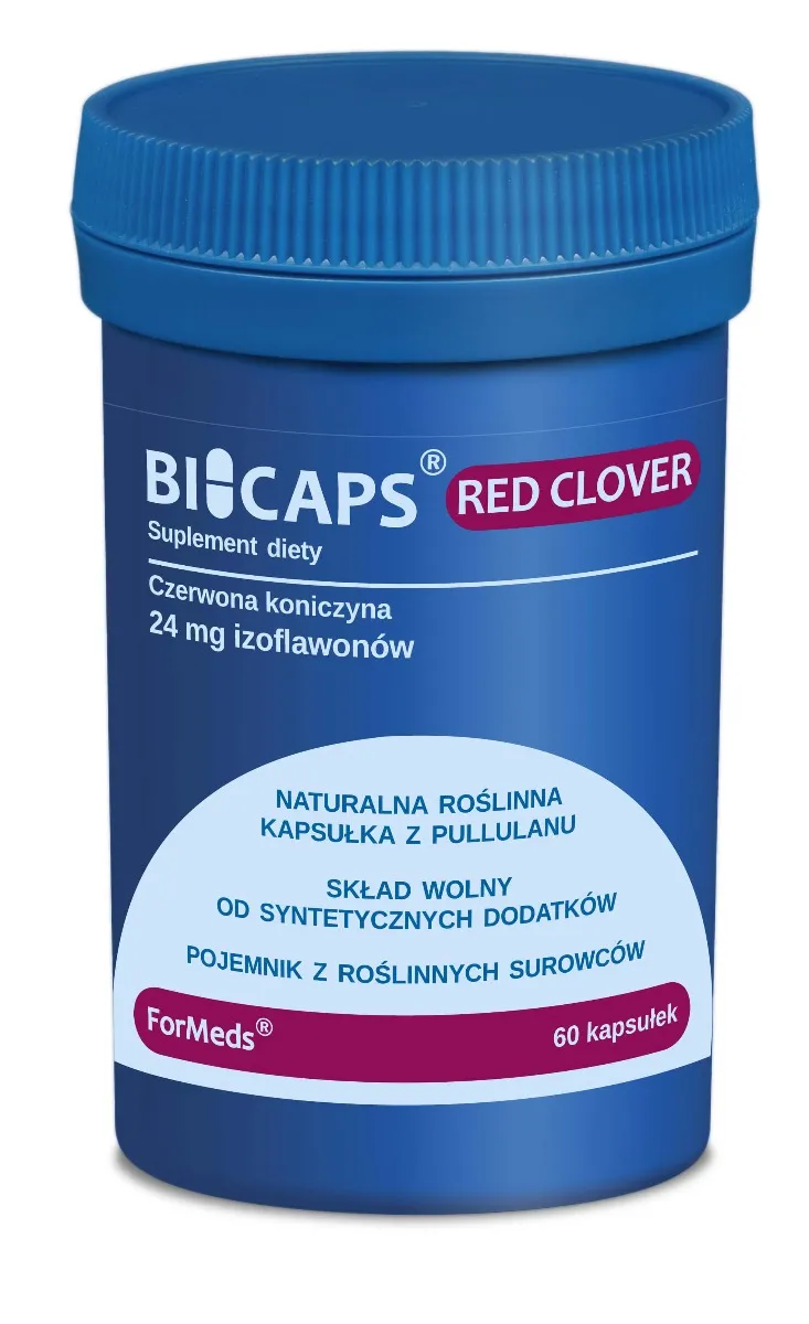Bicaps Red Clover, suplement diety, 60 kapsułek. Data ważności 01-05-2024