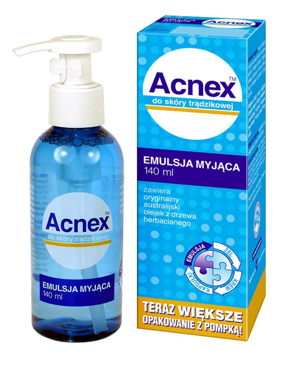 Acnex, emulsja myjąca, 140 ml