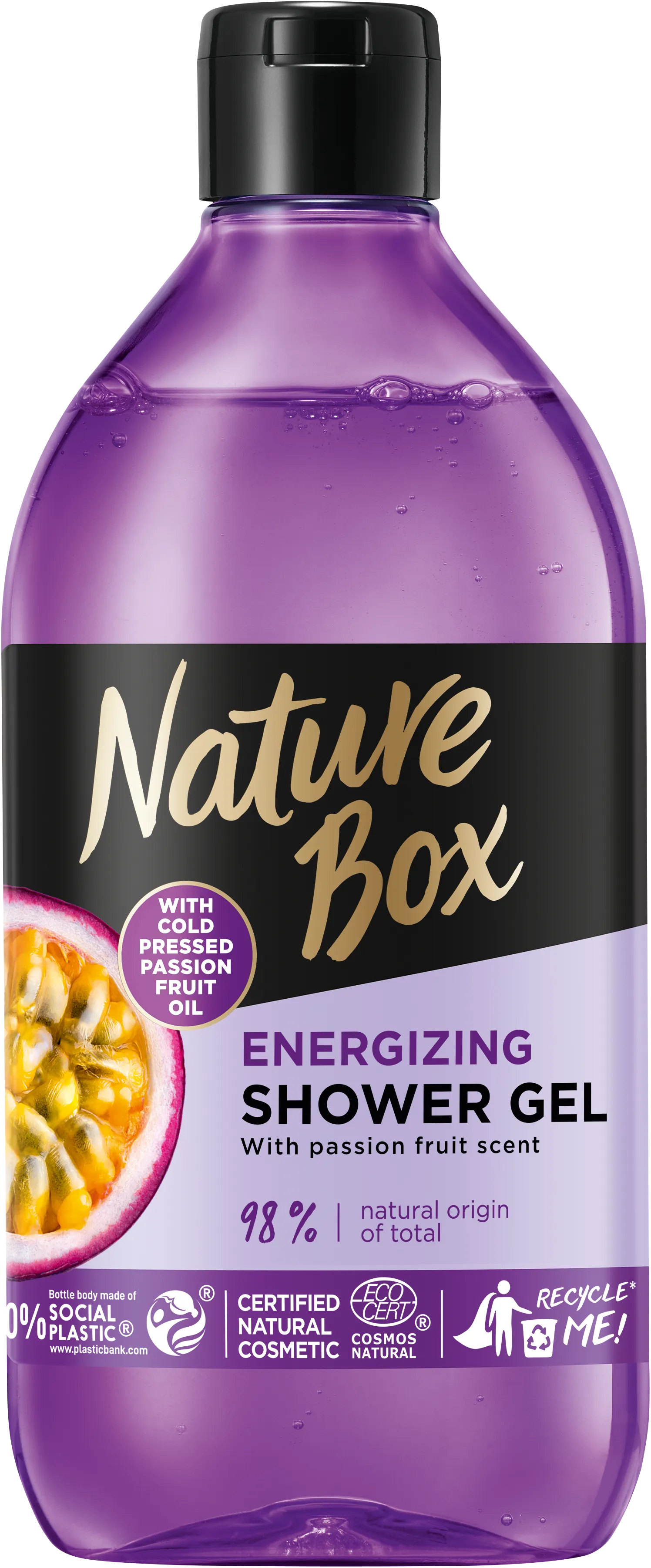 Nature Box Żel pod prysznic Marakuja, 385 ml