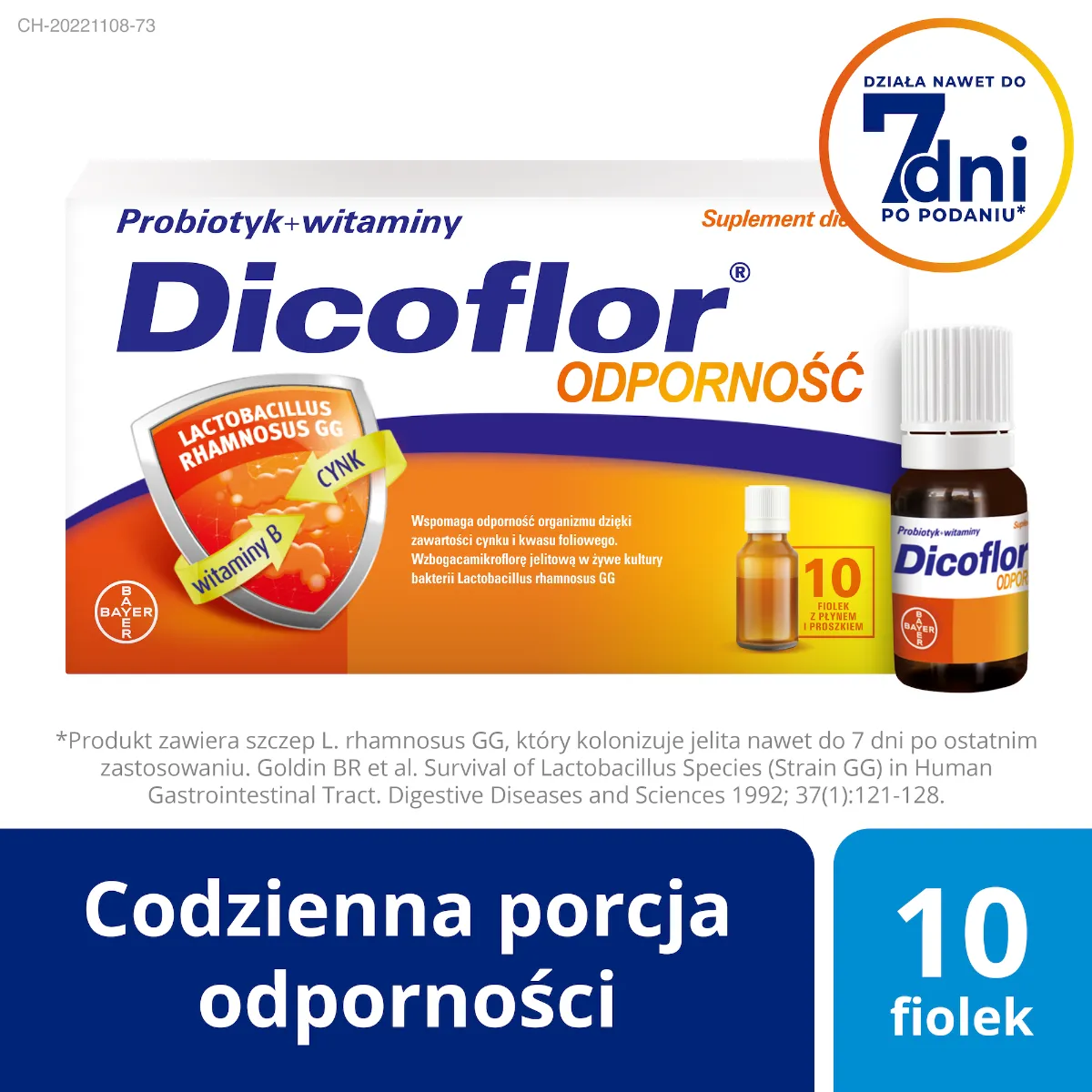 Dicoflor Odporność, suplement diety, 10 fiolek