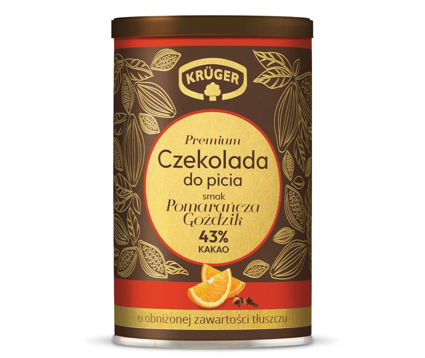 Krüger Premium czekolada do picia pomarańcza-goździk, 220 g