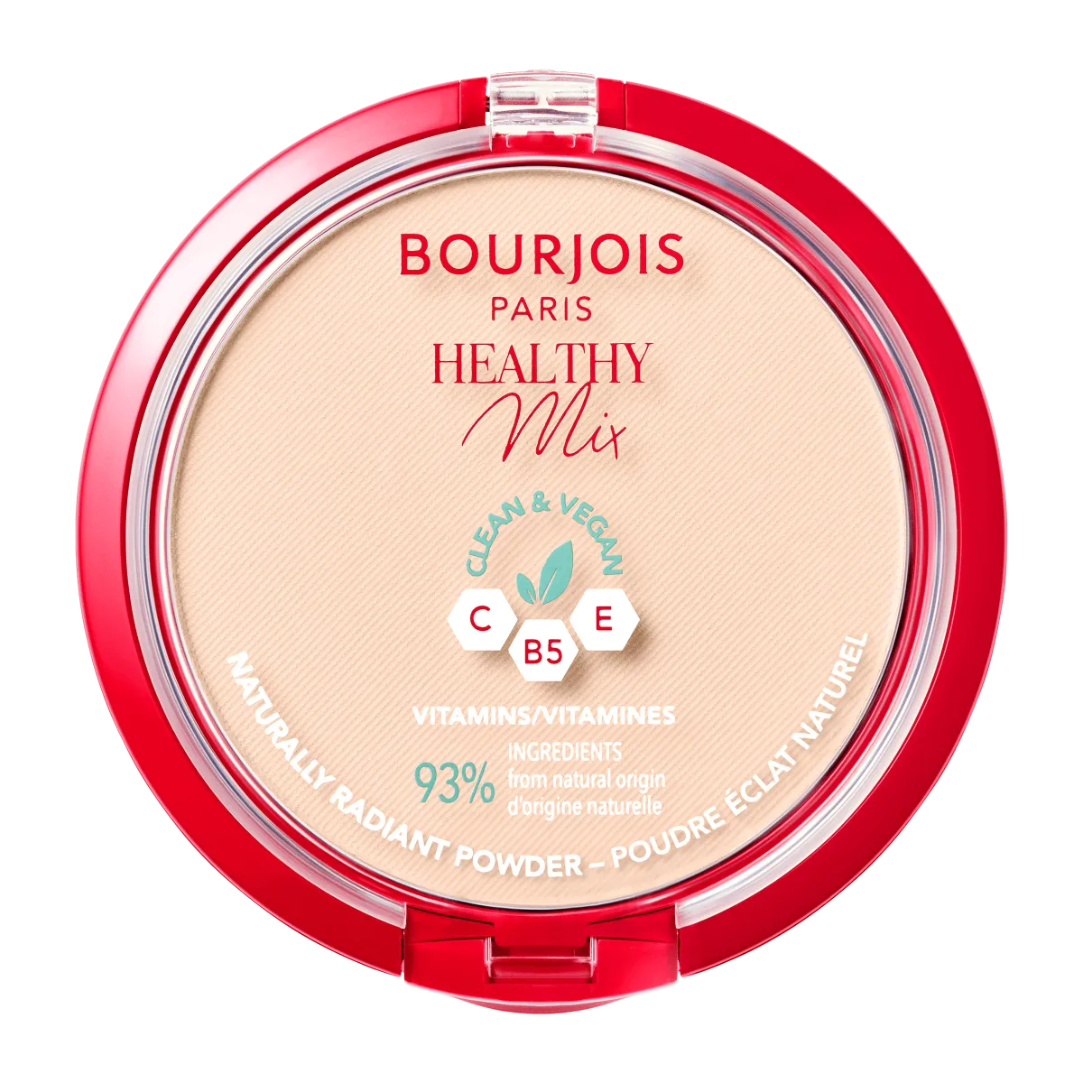 Bourjois Healthy Mix Wegański puder prasowany nr 01 Ivory, 10 g 