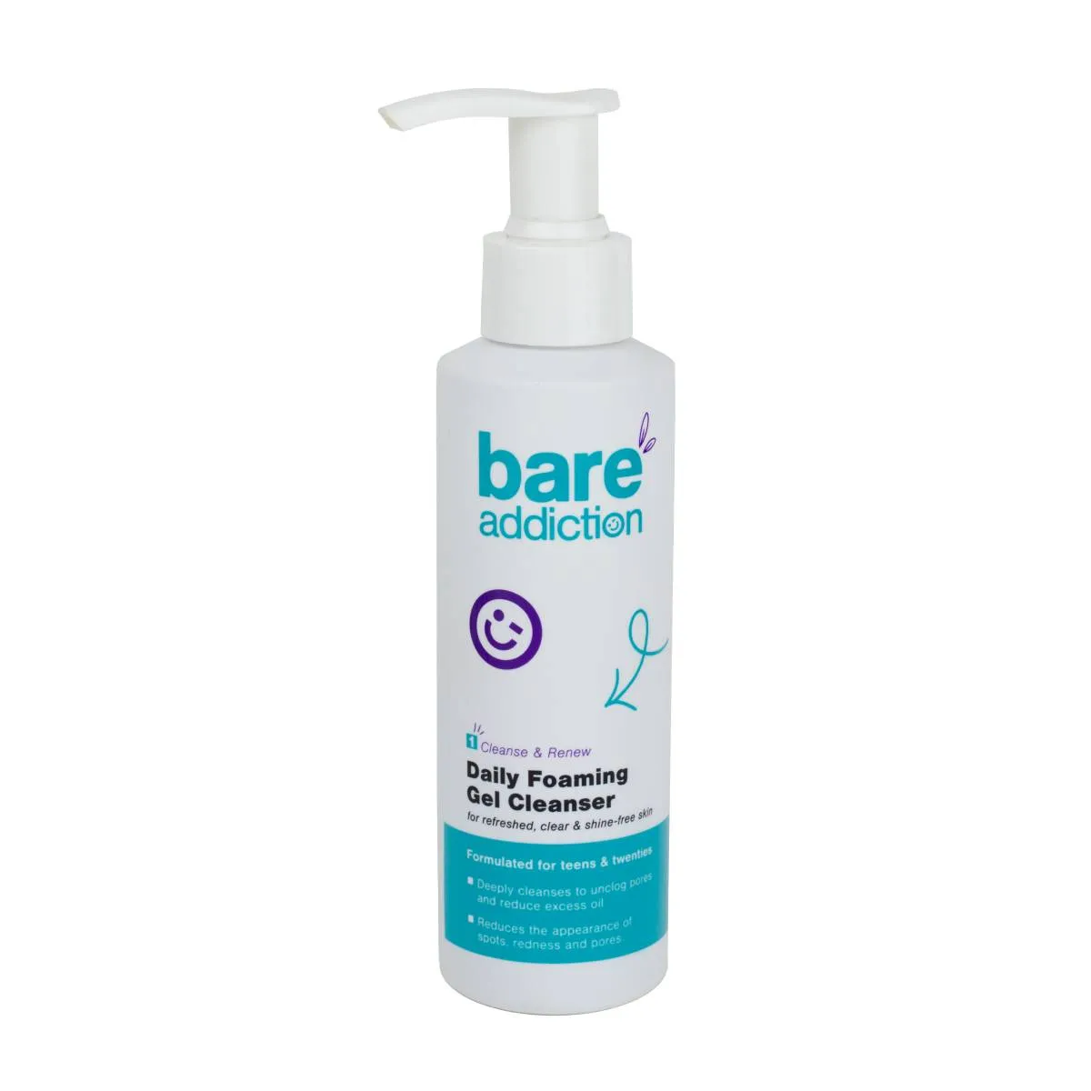 Bare Addiction Skincare Daily Foaming Gel Cleanser pianka do mycia twarzy, 150 ml